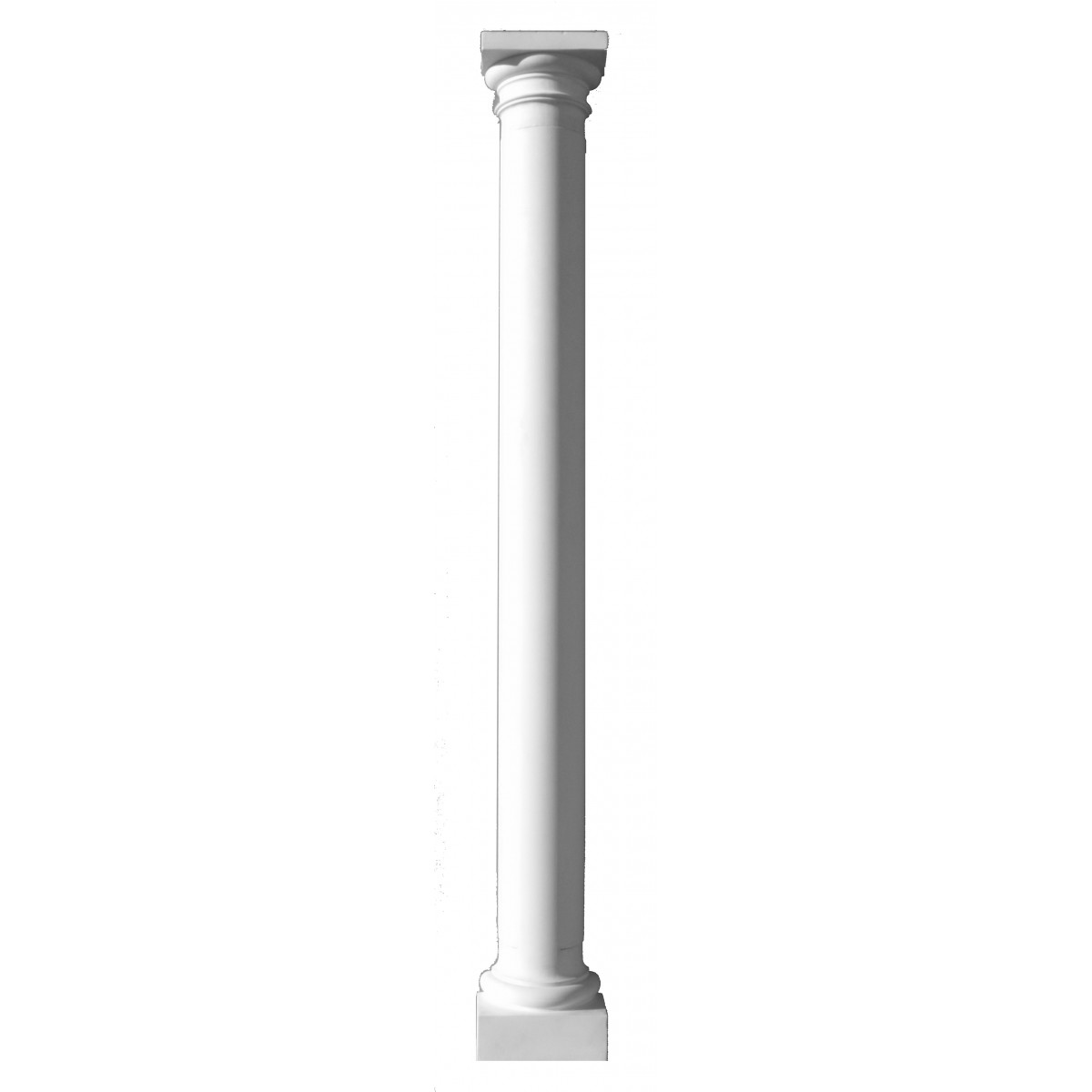 Pilastra de 12 columna lisa Dórica de escayola...