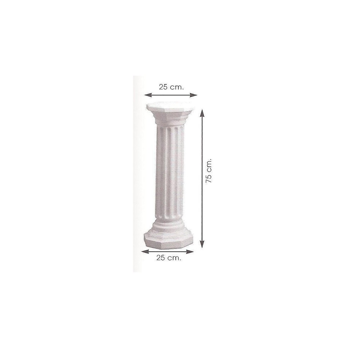Columna baja de escayola 75 cm (uso decorativo...