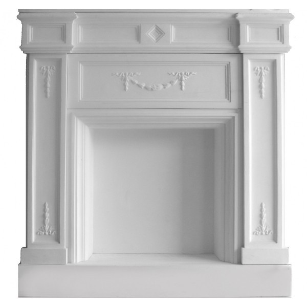 Frente de chimenea de escayola "Paris" (chimenea decorativa, REF.CHIMENEA-502)