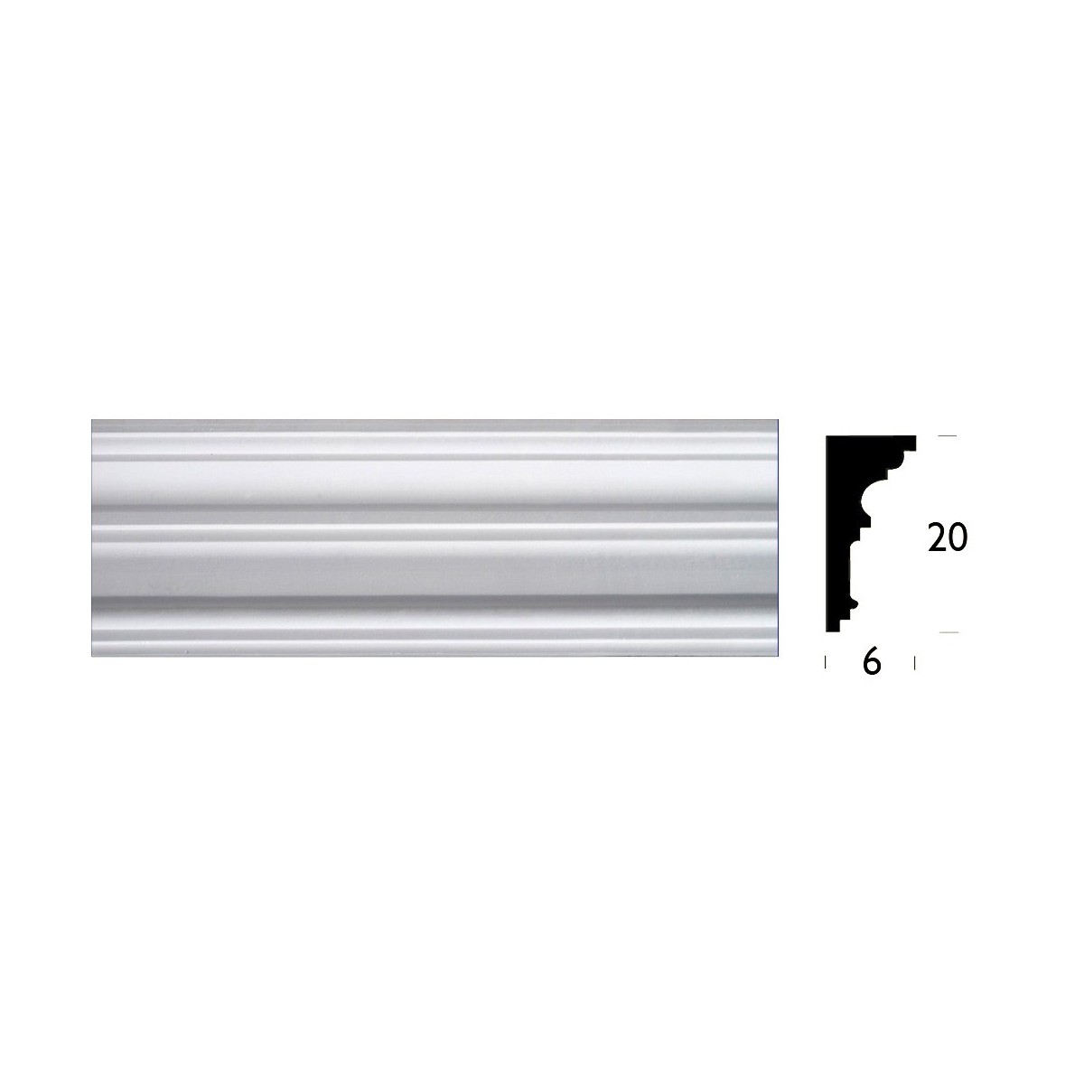 Friso liso de Escayola 1,20 m (REF 170)