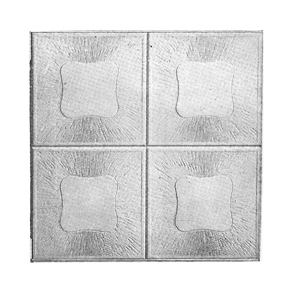 Placa decorativa de escayola para techo fijo 60x60 cm...