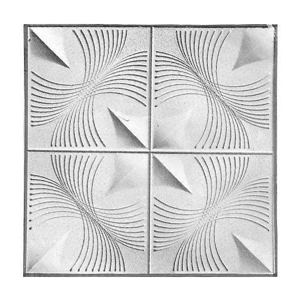 Placa decorativa de escayola para techo fijo 60x60 cm...