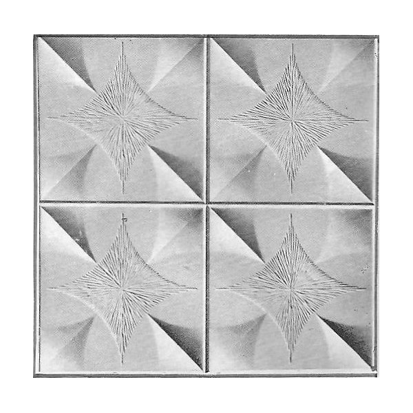 Placa decorativa de escayola para techo fijo 60x60 cm...