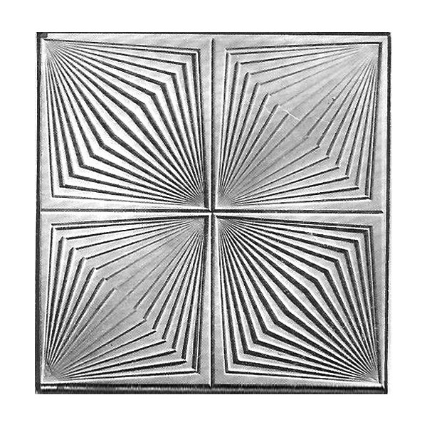 Placa decorativa de escayola para techo fijo 60x60 cm...