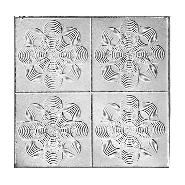 Placa decorativa de escayola para techo fijo 60x60 cm...