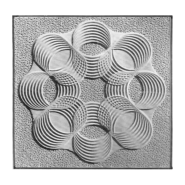Placa decorativa de escayola para techo fijo 60x60 cm...