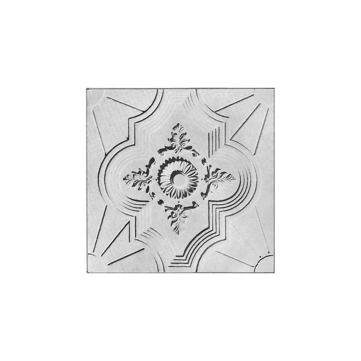 Placa decorativa de escayola para techo fijo...