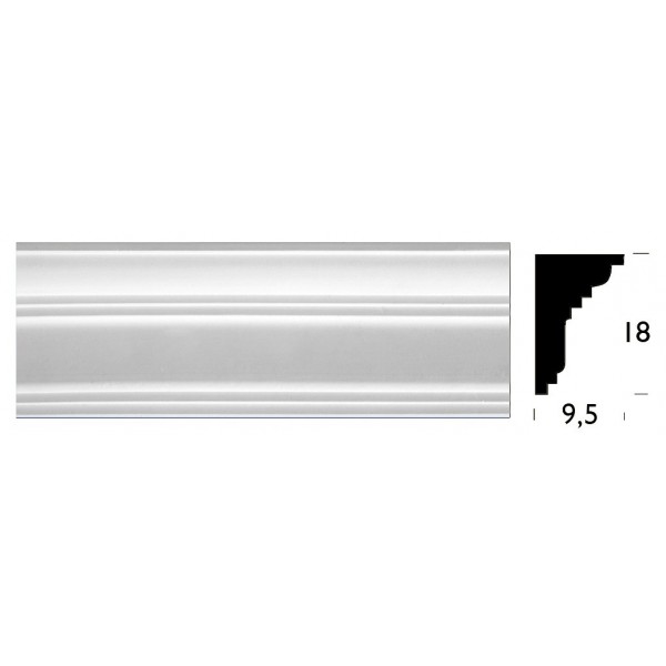 Friso liso de Escayola 1,20 m (REF 171)