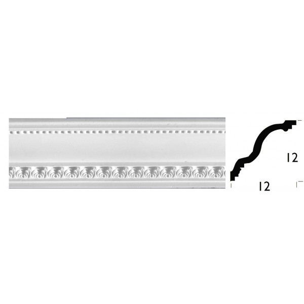 Cornisa decorativa de escayola1,28 m-diseño clásico (Ref.80)