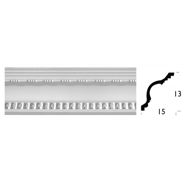 Cornisa decorativa de escayola 1,25 m-diseño clásico...