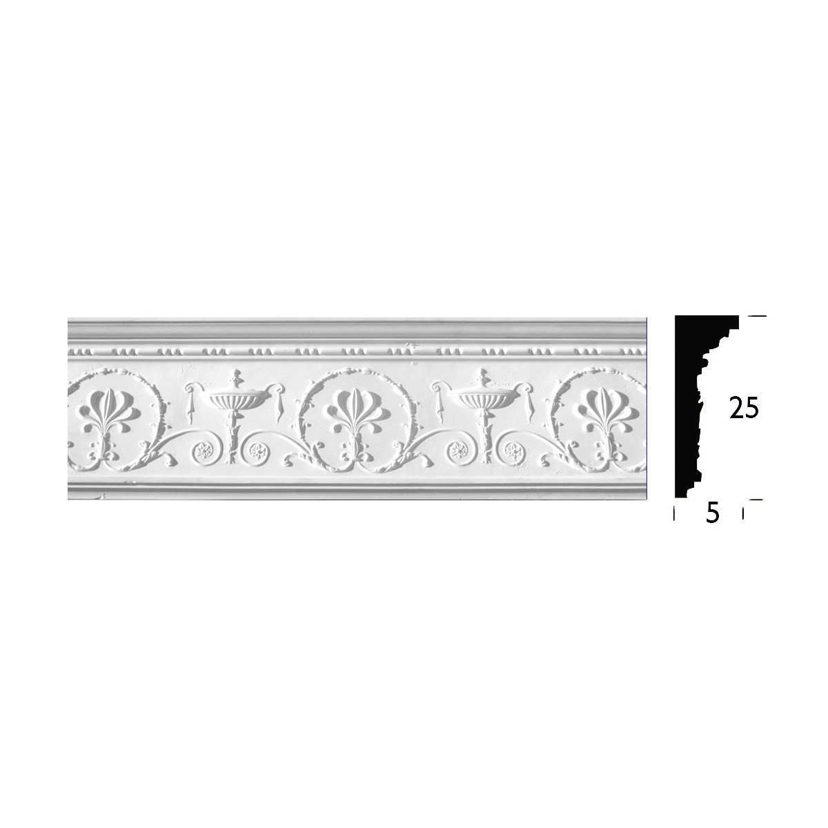 Friso Decorativo de Escayola 1,20 m (Ref 166)