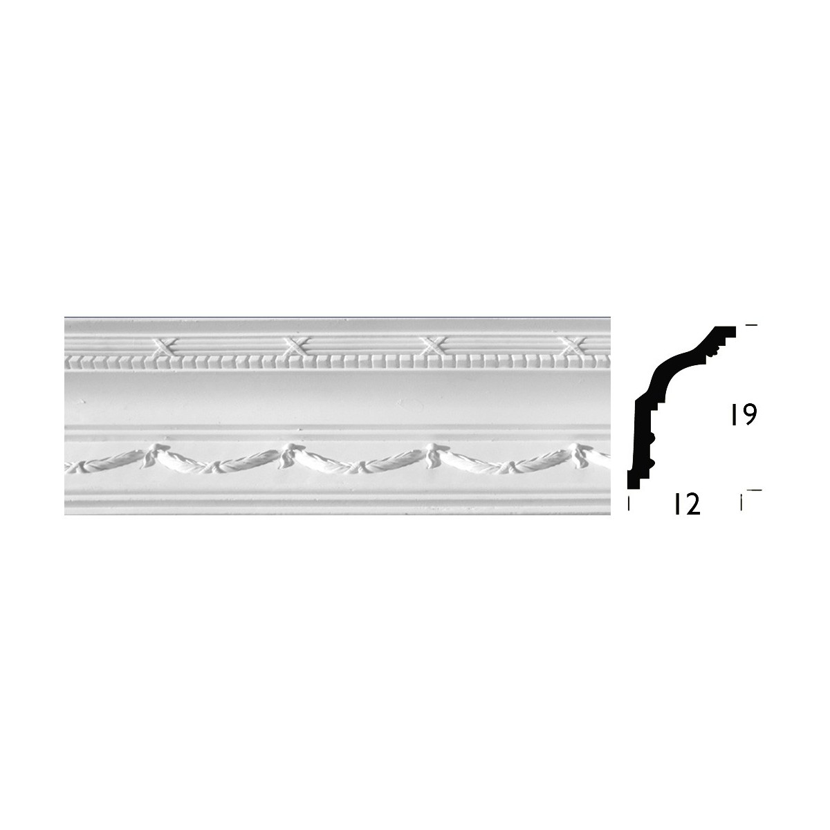 Friso Decorativa de Escayola 1,25 m (REF 153)